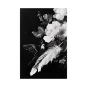 Canvas Slika na platnu Crno belo cvece, 50 x 75 cm