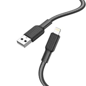 Hoco USB-A–Lightning kabel Hoco, 2,4 A, 1 m, X69, črno-bel