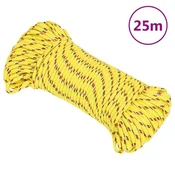 Vidaxl Vrv za čoln rumena 4 mm 25 m polipropilen