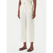 Marella Ohlapne hlače Clava 2615131182 Écru Regular Fit