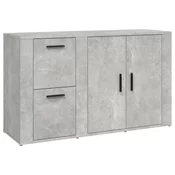 Komoda siva boja betona 100x33x59,5 cm od konstruiranog drva