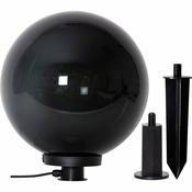 EGLO 900203 | Monterollo-Smoke Eglo ubodne svjetiljke svjetiljka kuglasta sa kablom i vilastim utikacem 1x E27 IP44 crno, prozirna crna