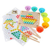 Montessori edukativna mozaik igra s perlama 77 kom.