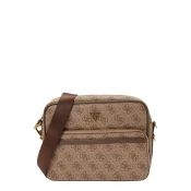GUESS Torba za čez ramo MILANO CROSSBODY DOUBLE ZIP  bež / rjava