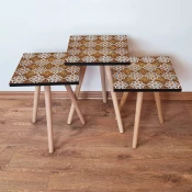 Hanah Home Set klub stocica 3Shp139, 3 komada, Šarena