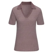 VIVANCE Majica temno rjava/naravno bela