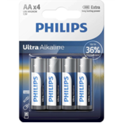 Philips LR6E4B/10 - 4 kom alkalnih AA baterija ULTRA ALKALINE 1,5V 2800mAh