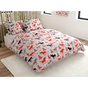 Pamucna posteljina CHRISTMAS MOOSE bijela Dimenzije posteljine: 70 x 90 cm | 140 x 200 cm