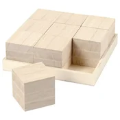 Lesene kocke v pladnju (lesena dekoracija za dokončanje)