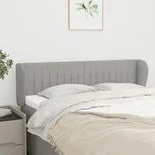 Vidaxl vidaXL Vzglavje s krilci svetlo sivo 147x23x78/88 cm blago