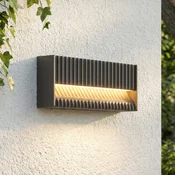 Lucande LED zunanja stenska svetilka Tavion, 25 cm, antracit, IP65 - Sodobni - Aluminij