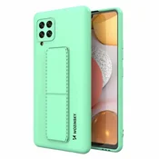 Wozinsky Kickstand Case prožen silikonski ovitek s stojalom Samsung Galaxy A42 5G mint