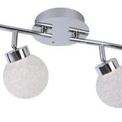 JUST LIGHT. GmbH LED stropna svetilka Miko, 4-svetlobna, podolgovata - Dnevna soba/jedilnica - Sodobni - krom, prozoren - Kovina