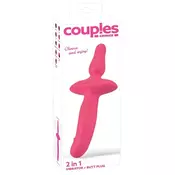 Coup!es choice Couples Choice 2-V-1 Intimni Model – Dvostranski Vibrator In Čep, Vijoličen