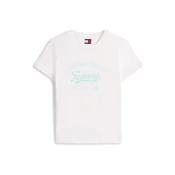Tommy Jeans Majica ESSENTIAL svetlo zelena/bela