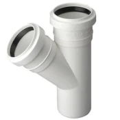 shumee Kanalizacijski T-kos bela 50/32 mm, kot 67 stopinj