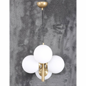Bijela/u zlatnoj boji viseca svjetiljka sa staklenim sjenilom o 15 cm Forte – Squid Lighting