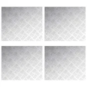 Vidaxl Stopnice Pravokotna 4 szt. srebrna 60 x 50 cm Aluminij