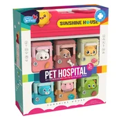 Veterinarska ambulanta s 4 navijalnimi živalmi in 2 plišastima živalma