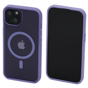 FixPremium - Ovitek Clear with MagSafe za iPhone 13, vijolicen