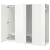 PAX/FORSAND Garderobna omara, bela/bela, 220x60x201 cm