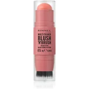 Rimmel Multi-Tasker BlushNbrush rdečilo v paličici s čopičem odtenek 100 Cotton Candy 8 g
