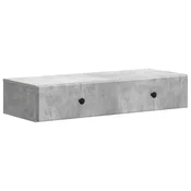 Vidaxl Stenska stranska miza Betonsko siva 87,5 x 34,5 x 17 cm