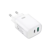 XO CE30 stenski polnilec PD QC 30W 1x USB-C 1x USB