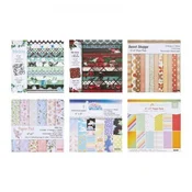 VEVOR Papir za scrapbooking 72 listov 152 mm mešani posebni vzorci živih barv