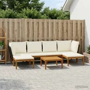 vidaXL 7 pcs Masivno akacijevo les in vrv Naravna