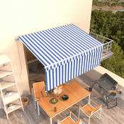 Tenda na rucno uvlacenje s roletom 3 x 2,5 m plavo-bijela
