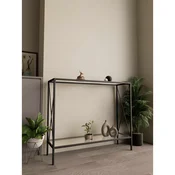Hanah Home komoda Florya, 80 cm, crna / providno staklo