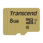 SDHC TRANSCEND MICRO 8GB 500S, 95/60MB/s, C10 (TS8GUSD500S)
