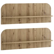 vidaXL Stenska polica 2 kos Artisan hrast 102 x 13.5 x 37.5 cm