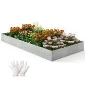 COSTWAY Pocinkani kovinski robovi za trato 110 x 20 cm 6 kosov., (5000194733)