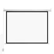 VEVOR Motorni električni projektorski zaslon 1710x70x1250 mm bel