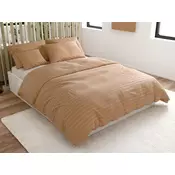 Ljubki dom Hotelska posteljnina iz mikrovlaken JASMINE rjava - 2 cm črta, hotelski žep Dimenzije posteljnine: 70 x 90 cm | 140 x 200 cm