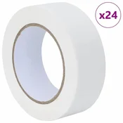 Vidaxl Maskirni trakovi za slikarje 24 pcs Bela 38mm x 50m Papir