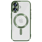 AVIZAR Ovitek za iPhone 17, združljiv z MagSafe, s kromiranim robom, Zelena, (5000190006)