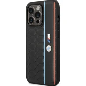 BMW M ovitek s šestkotnim vzorcem za zadnji del iPhone 14 Pro Max - črn