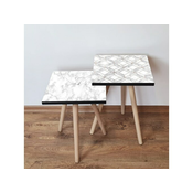Hanah Home Sklapajuci Stocic 2 Komada 2SHP506 - Crno