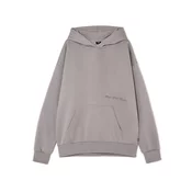Cropp - Dukserica s kapuljacom i dezenom - light grey
