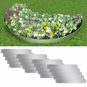 Set od 20 fleksibilnih ograda za travnjak pocincani celik 100 x 14 cm