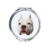 Ameriški pitbul terier, pitbul, ameriški pitbul terier, pitbul, APBT - ogledalo s fotografijo in geometrijskim napisom
