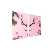 shumee Steklena zaščitna plošča za štedilnik 2x45x52 Deer