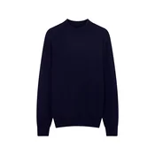 GOBI Cashmere Pulover Mens Timeless Mock Neck Cashmere Sweater mornarska