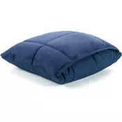 Vitapur dekorativna odeja/vzglavnik SoftTouch 4v1 - modra - 140x200 cm