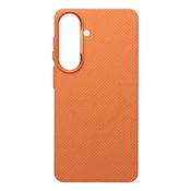 OEM Ovitek za Samsung S26 PLUS iz kevlarja, združljiv z MagSafe, oranžne barve