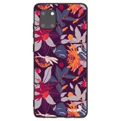 Silikonski črni ovitek za Samsung Galaxy Note 10 Lite N770F - Purple Leaf