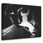 shumee Platno Glasba Ples Črno-belo 50x40
